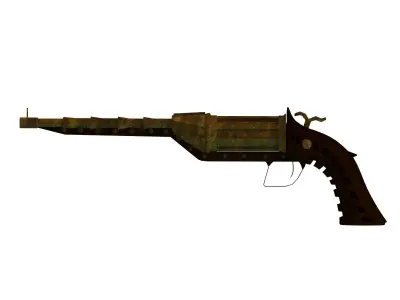 Steampunk Gun Free 3D model