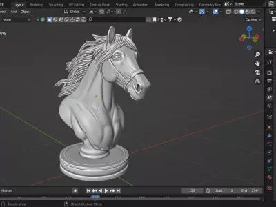 Ancient Roman Knight Chess Piece  3D print model