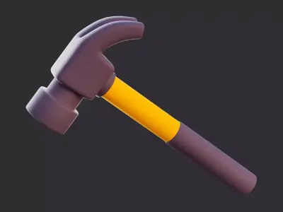 Stylized Hammer 3D model purchase