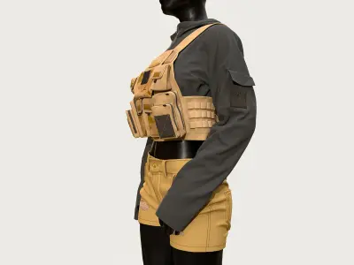 Army Girl 3D model