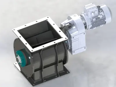 Simple manufacturing 250 airlocks-rotary valves 3D model