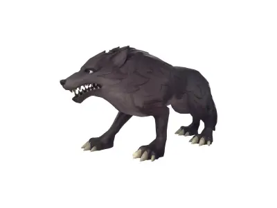 Stylized Wild Wolf 3D Model 3D model