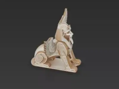 3D Egyptian Sphinx Statue Model 3D print model