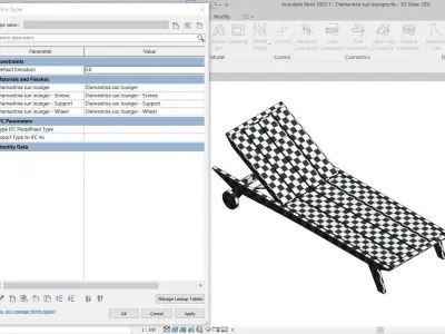 Diamantina Sun lounger by Butzke 3D model