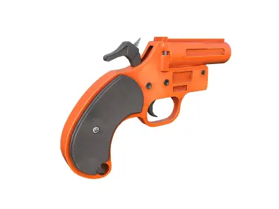 Flare Gun Low-poly 3D model get