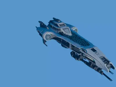 Futuristic Sci-Fi Starfighter Spaceship 3D model