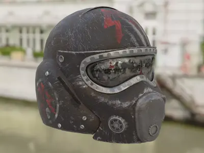 Spartan helmet Metro 2033 Low-poly 3D model