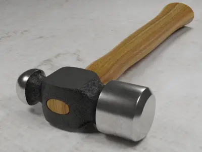 High-Quality 3D Model of Classic Claw Hammer 3D model