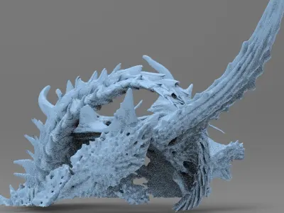 Alien Dragon God Bone Structure 14 3D model