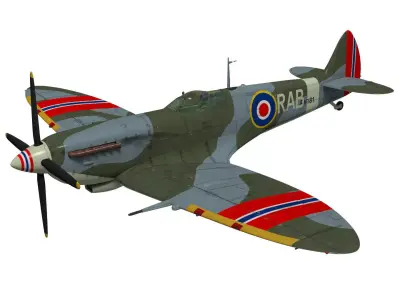 Supermarine spitfire Mk-IX 3D model purchase