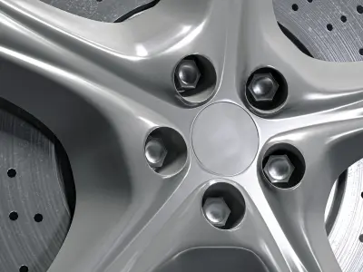 Porsche Carrera 911 game ready tire and rim Free low-poly 3D model