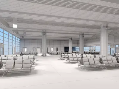 Airport building Free 3D model