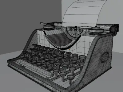 Typewriter Fancy and Vintage 3D model