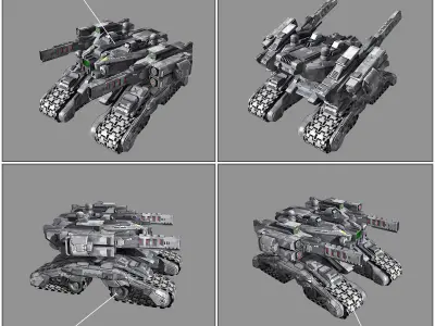 SF Drone Tank - MX5 Low-poly 3D model