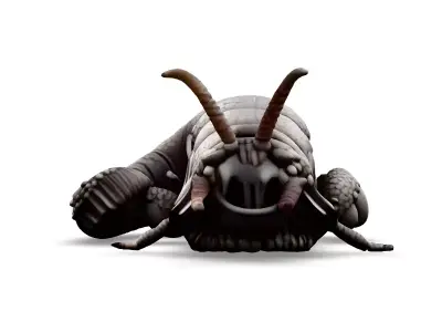Fantasy Caterpillar Creature 3D Model Low-poly 3D model