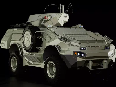 Armored Personnel Carrier Design 3D model