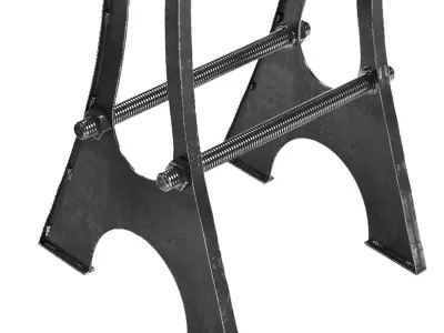 Upholstered A Frame Bar Chair 3D model