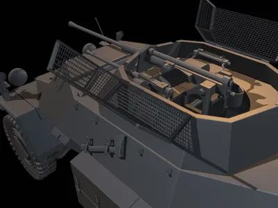 SDFKZ222 truck tanks 3D print model