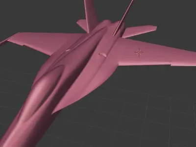 F-18 Super Hornet - divided 3D print model