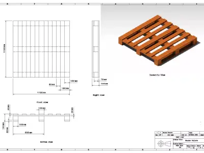 Wooden Pallets 3D model purchase