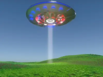 UFO with insides Low-poly 3D model