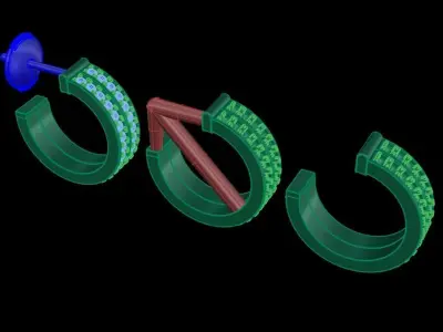 Double Infinity Diamond Hoop Fashion Earring 3D print model