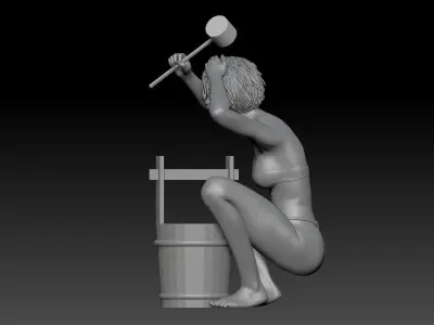 JAPAN WOMAN TAKE A SHOWER 3 3D print model
