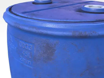 Plastic Barrel - Type C Low-poly 3D model