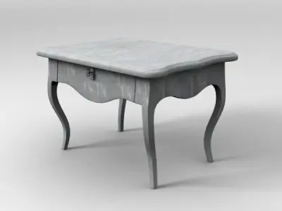 Old Antique Desk 3D model