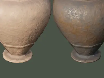 Dusty Ceramic Vase clay dirty old Low-poly 3D model