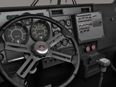 Kenworth T800 Semi Truck Heavy Haul 3D model