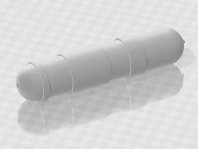 Aggregat 1 and 2 German Guided Missiles  3D print model