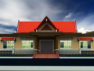 commercial public building 3D model