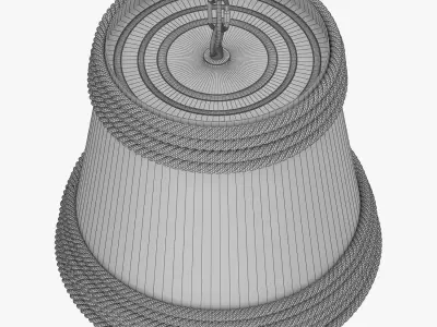 Hemp Pendant Lamp Suspension 3D model