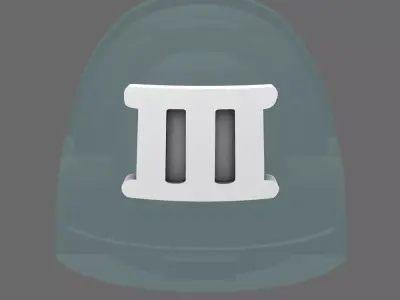 Space Knights V10R Standard Roman Numeral 03 Shoulder Symbols 3D print model