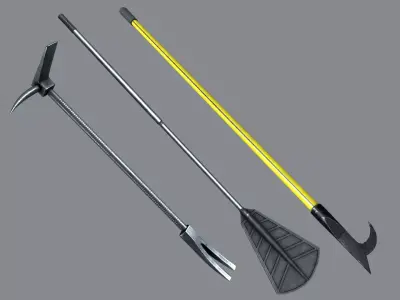 Fireman tools 3D Model Pack