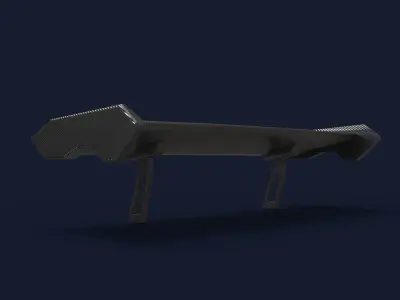 Spoiler carbon auto  3D model