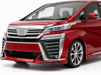 Luxury Red Minivan 3D model