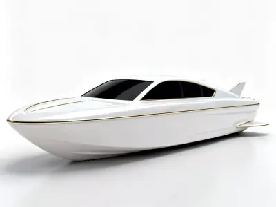 Realistic Lumina Speedboat 3D Model Low-poly 3D model