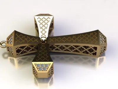 cross necklace 3D print model purchase