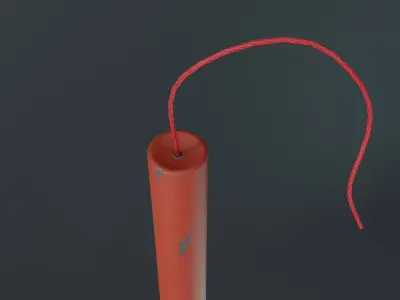 Dynamite Stick Free low-poly 3D model