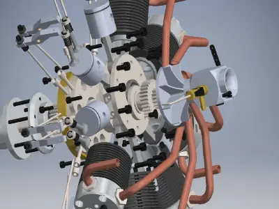 RS9 Radial Engine  3D model