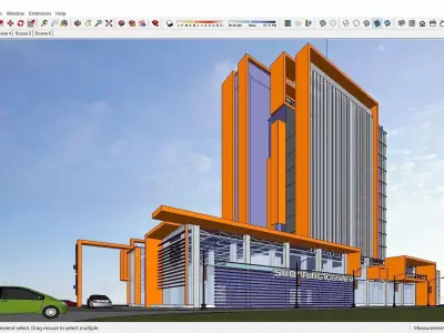 Sketchup Commercial Complex M7 3D model