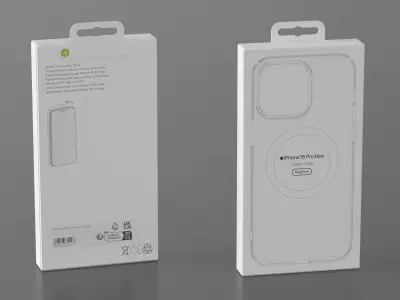 Apple iPhone 15 Smartphone Clear Case Packaging 3D model
