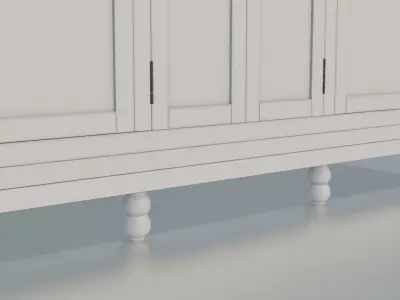 Furniture Sideboards Vintage Low-poly 3D model