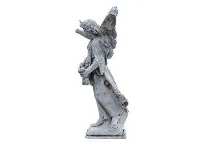 Funeral Sculpture Monument Angel Low-poly 3D model
