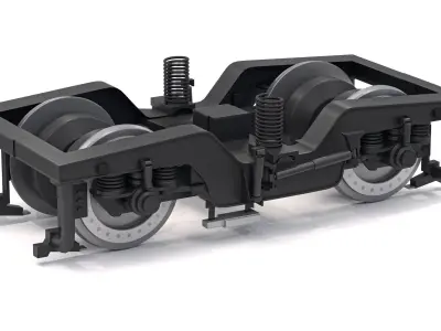 Train Wheel Bogie 3D model