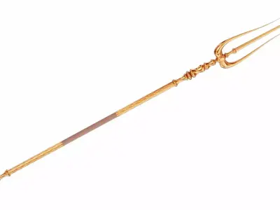 Carved trident 3D model