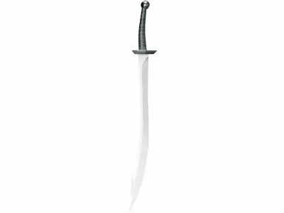 Curved sword 16 Free low-poly 3D model