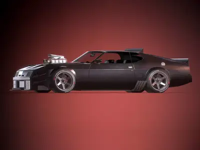 Mad Max Interceptor Low-poly 3D model